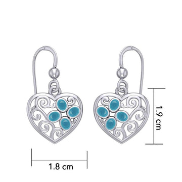 Flower in Heart Shape Earrings TER1238 - Jewelry